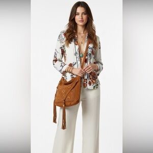 Bohemian Floral Print Kimono Top